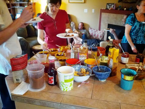 sampling waffle toppings sampling waffle toppings