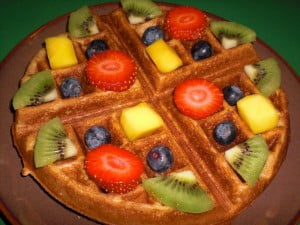 sweet yeast-raised vegan waffle recipe photo 1