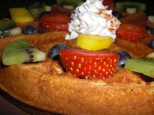 sweet yeast-raised vegan waffle recipe photo 2