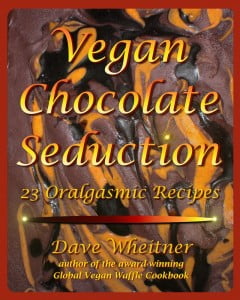 Vegan Chocolate Seduction cookbook front cover Vegan Chocolate Seduction cookbook front cover