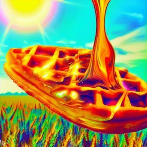 buckwheat barley malt vegan waffle illustration