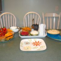 waffle toppings selected by Mom J.