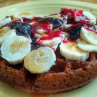 Banana-Almond Gluten-Free Vegan Waffle