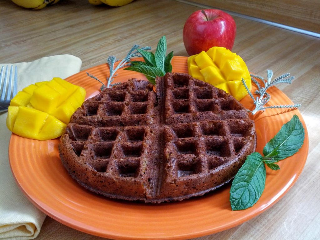 Gluten-Free Vegan Banana Almond Waffle