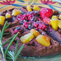 buckwheat molasses gluten-free-vegan waffle