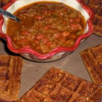 Yeast-Raised Cornmeal Chili Dippin' Vegan Waffles Recipe